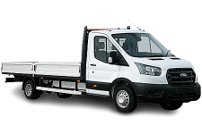 Car Hire Surrey - White Ford Transit Dropside Van - Van hire Surrey